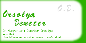 orsolya demeter business card
